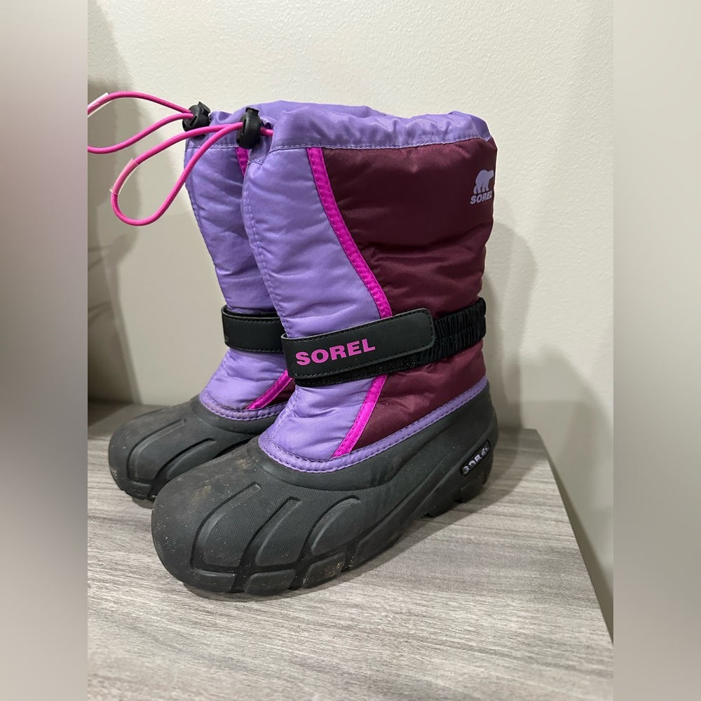 Sorel Kids Purple Maroon Pink Winter Boots